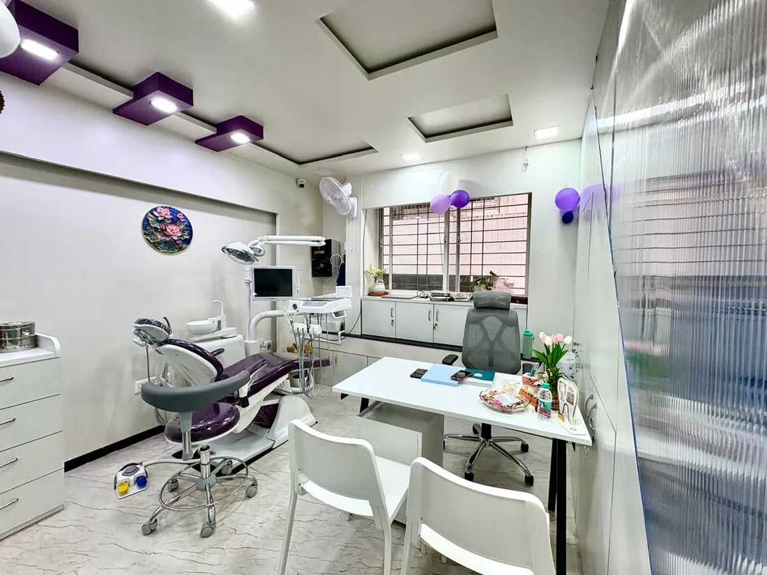 Waiting area and treatment room at 32 Dental Pearls Clinic, Erandwane, Pune